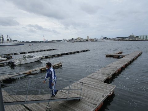 台風対策中